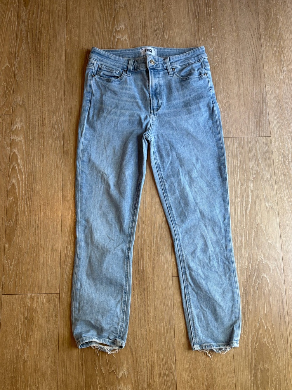 PAIGE Light Blue Hoxton Skinny Crop Boyfriend Jeans